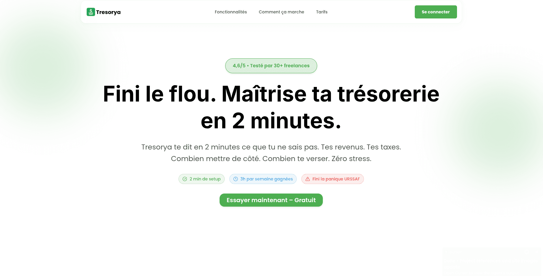 Capture du site Tresorya