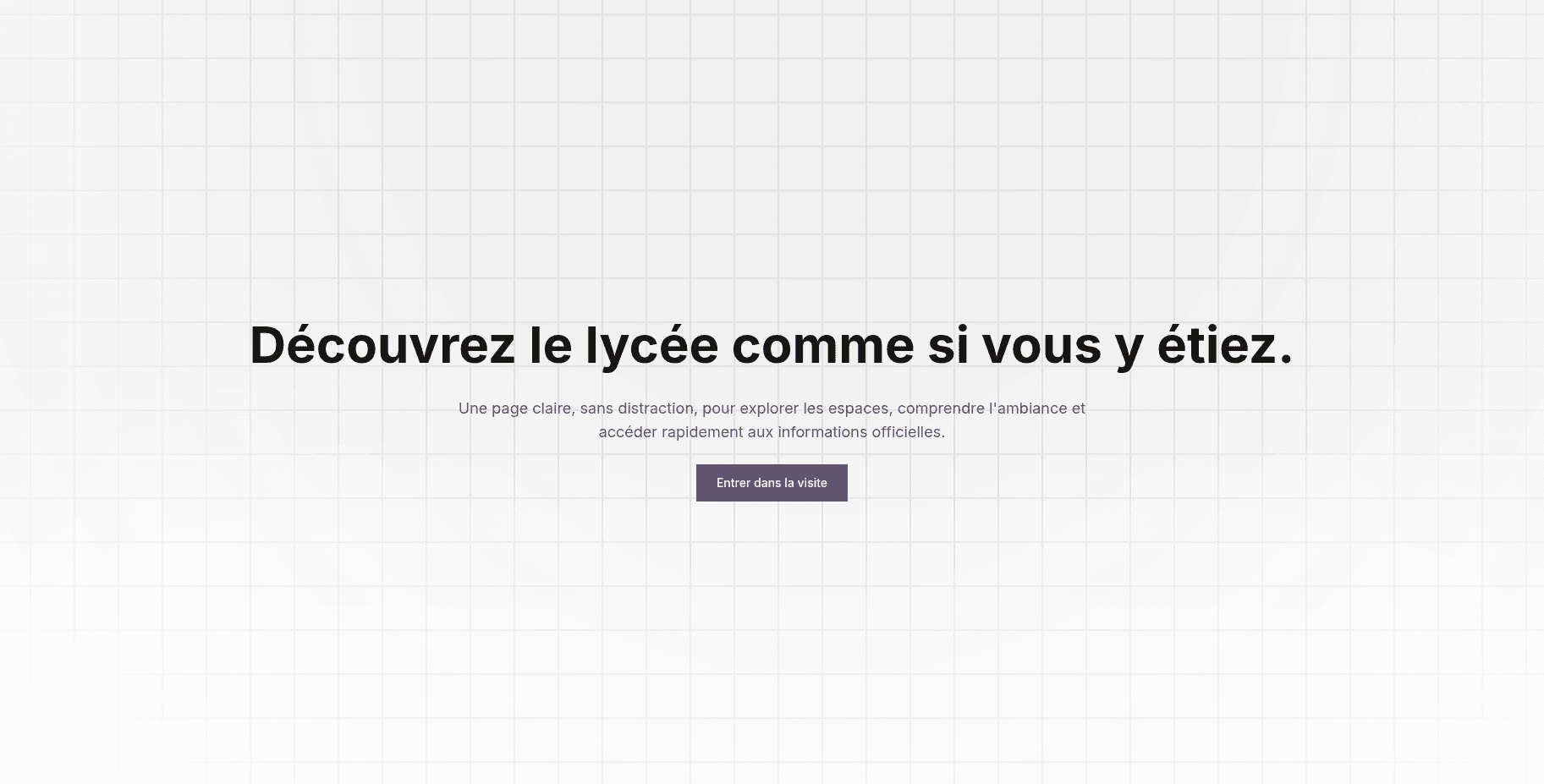 Capture du site visite virtuelle du lycee